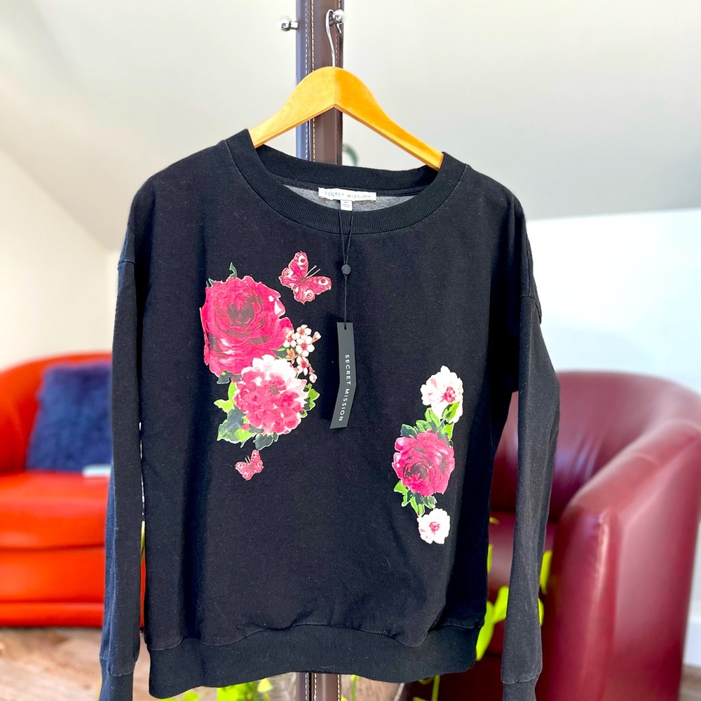 Brand New with Tag! “Secret Mission” Rose Sweatshirt